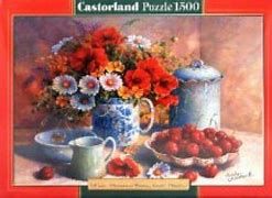 FLOWERS AND CHERRIES 1500 PIEZAS
