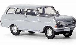 BREKINA 1/87 KADET A CARAVAN GRIS