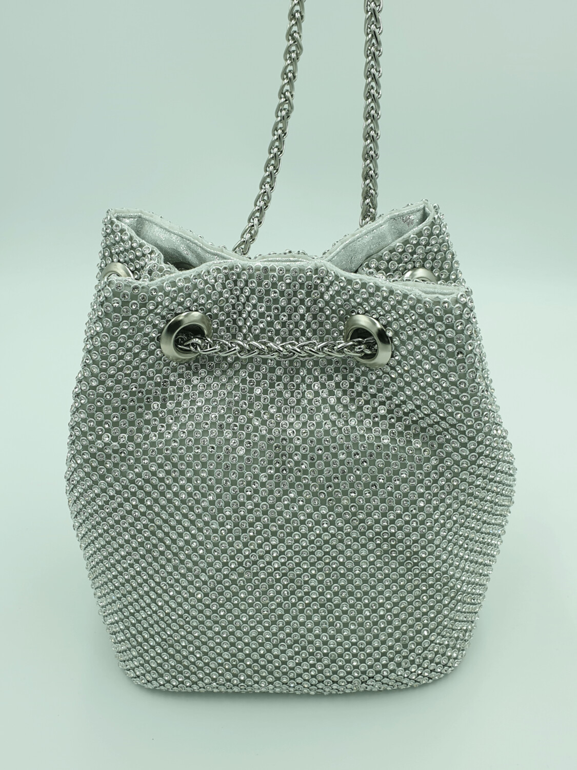 Umhängebeutelchen small Glitzer, Farbe: silber
