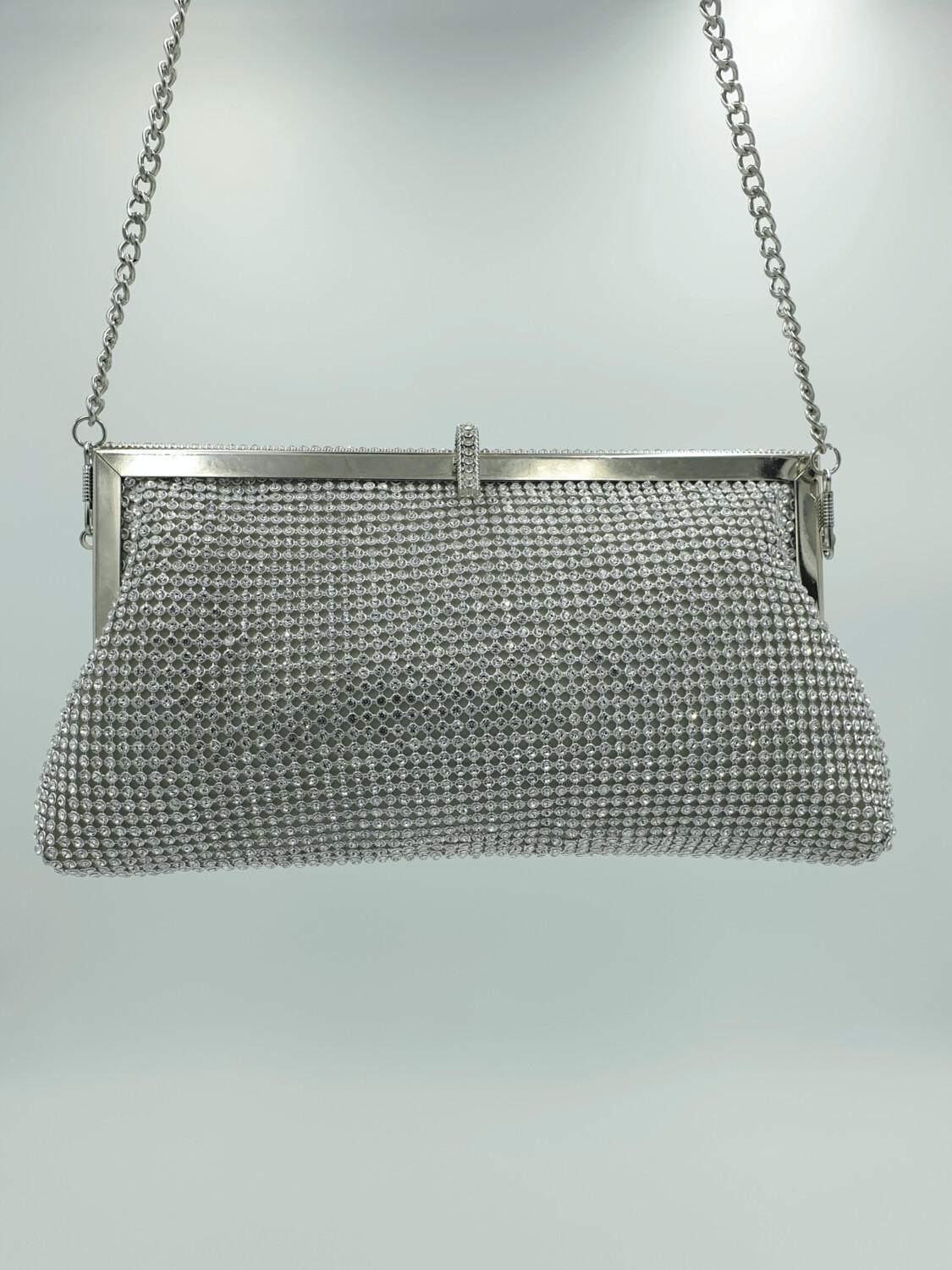 Umhängetasche small Glitzer, Farbe: silber