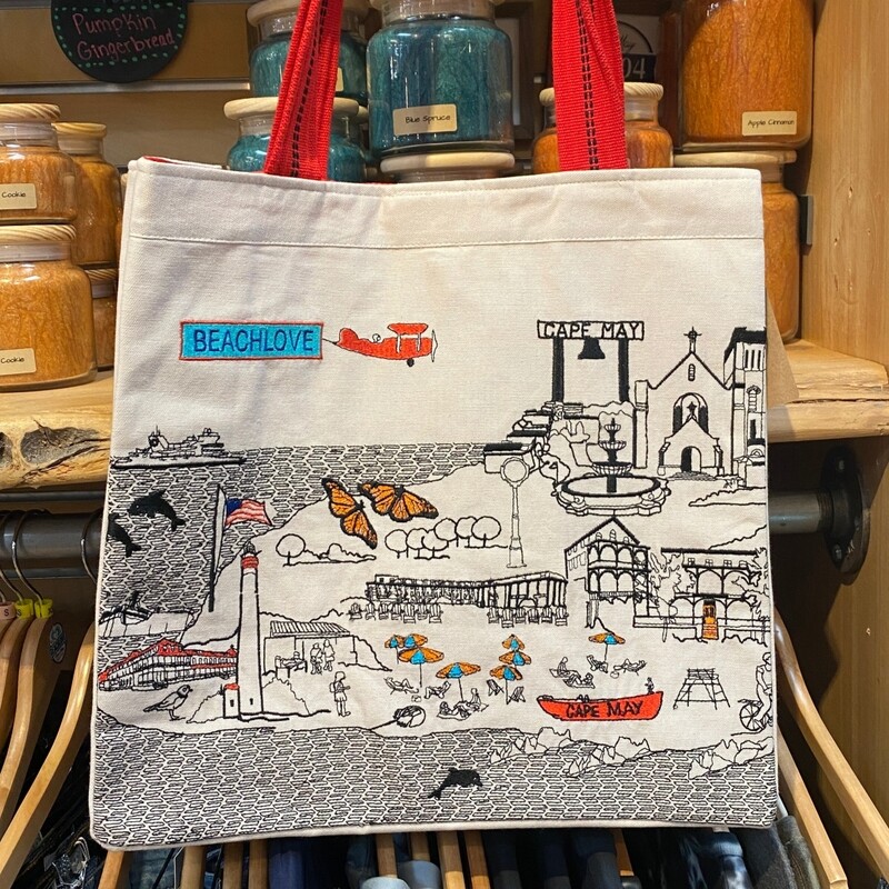 Cape May Custom Embroidered Tote Bag