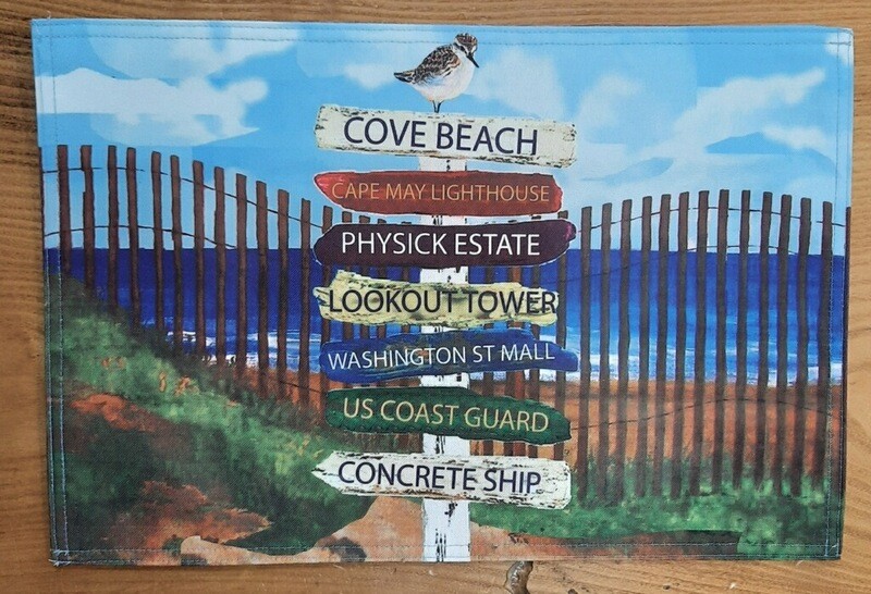 Custom Cape May Driftwood Sign Placemat