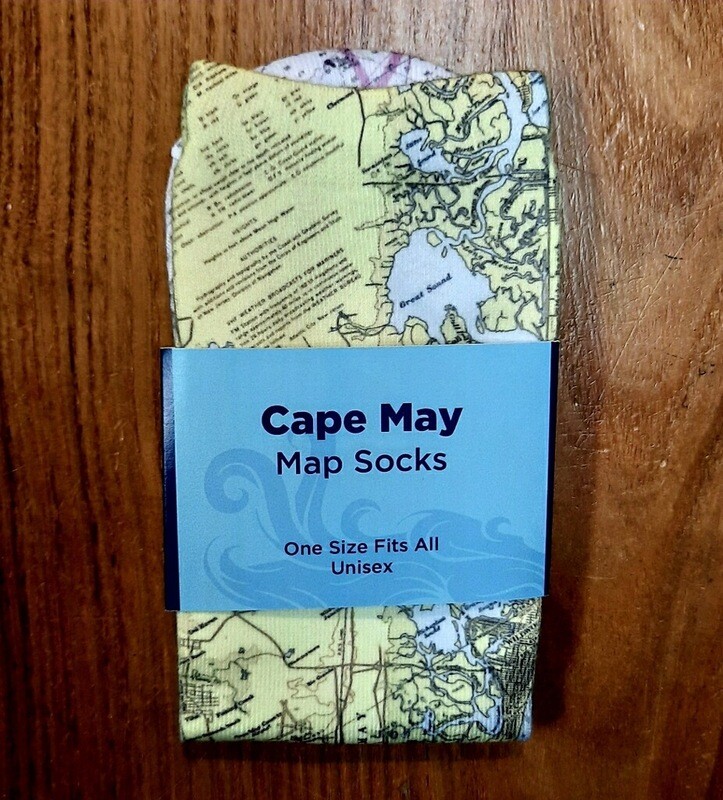 Cape May Custom Nautical Chart Socks
