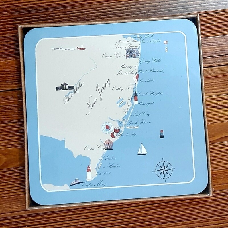Jersey Shore Coasters - Boxed Set of 4