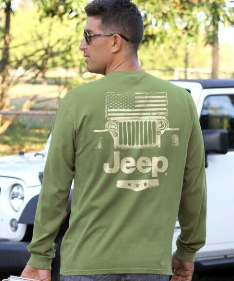 Jeep All American Long Sleeve Hemp Dyed Crew x Crazy Shirts