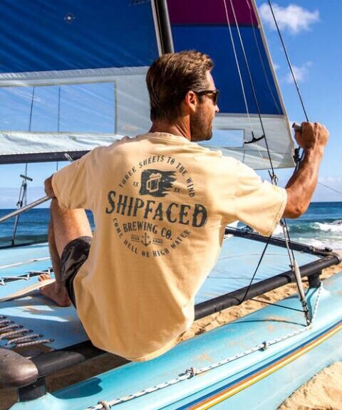 Shipfaced Beer Dyed SS Crew x Crazy Shirts