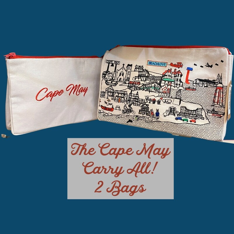 Cape May Custom Embroidered Carry All- 2 Piece Set