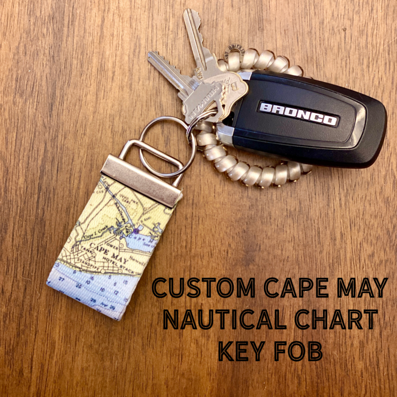 Cape May Nautical Chart Key Chain