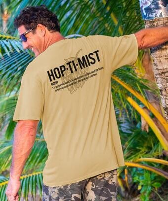 HOPTIMIST Pale Ale Dyed Crew by Crazy Shirts