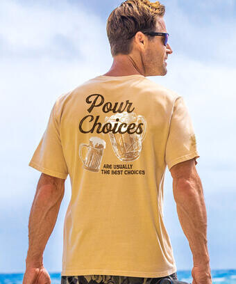 Pour Choices Pale Ale Dyed Crew by Crazy Shirts