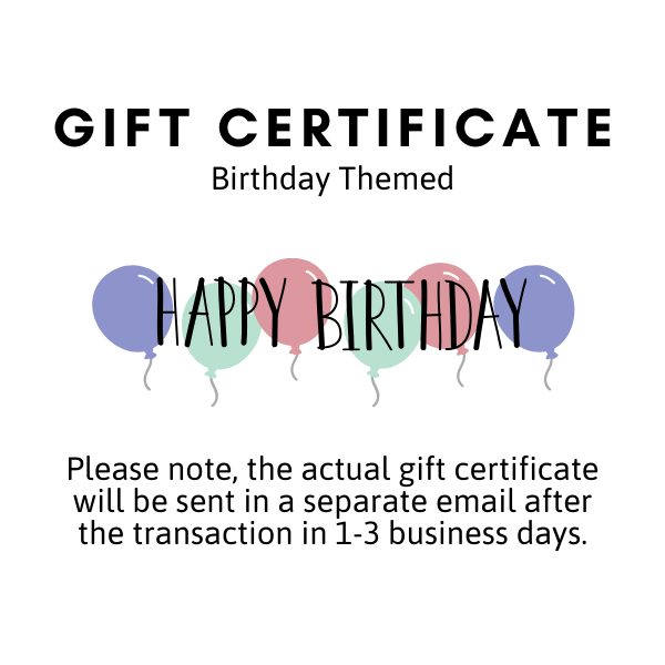 Gift Certificate - Birthday