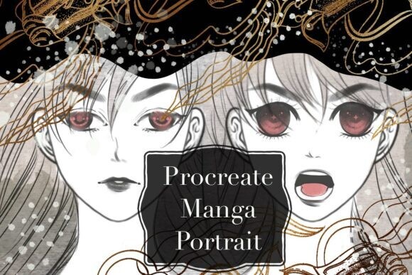 Manga portrait procreate brush