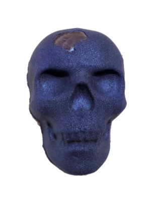 Bath Bomb - Skull (Blackened Amethyst) w/Amethyst