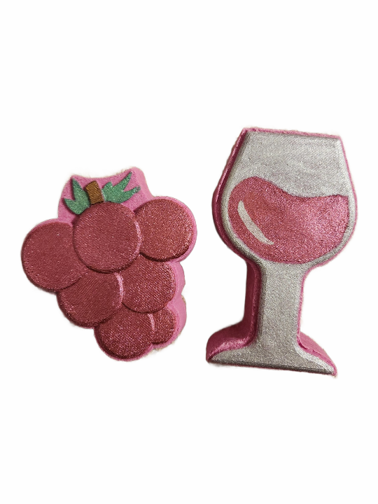 Bath Bomb - Wine Time Sets or Wine Glass (Cherry Merlot Sugar)