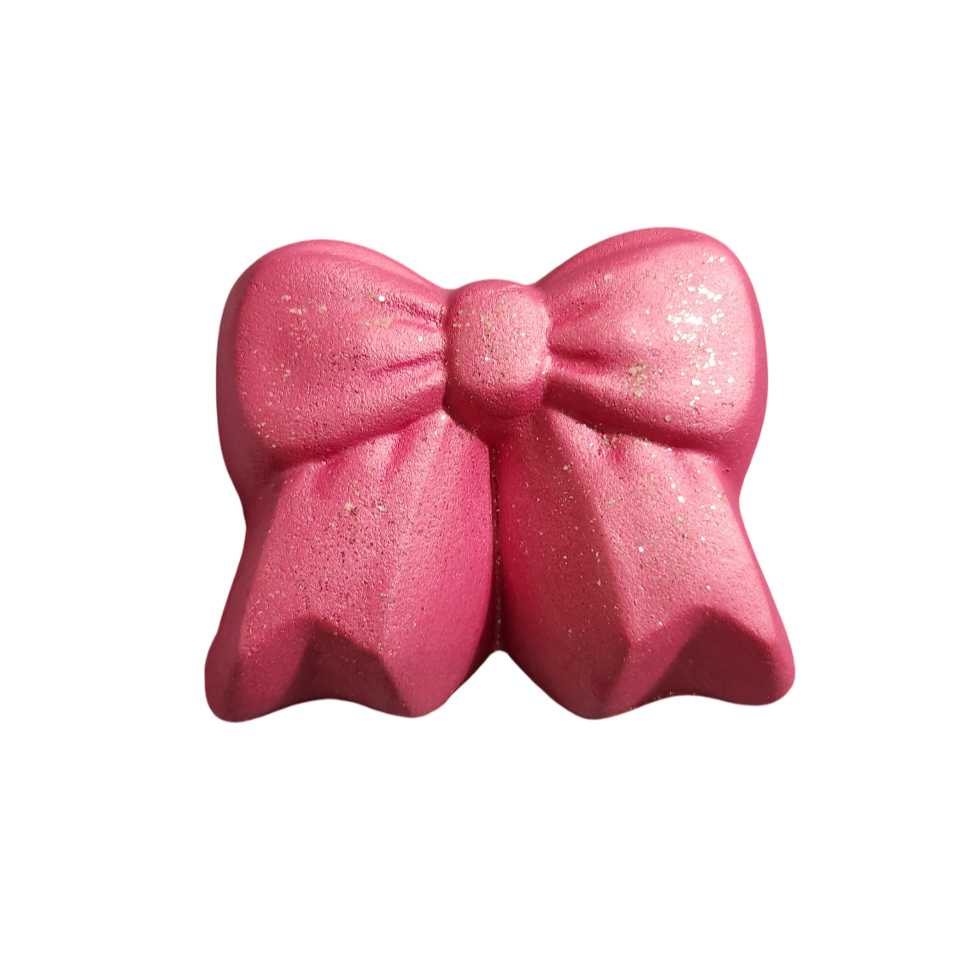 Bath Bomb - Pink Bow (Pink Sugar) Toy Ring Inside!