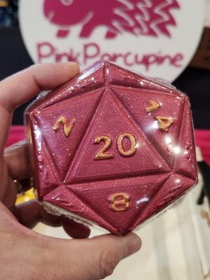 Bath Bomb - D20 Dice (Cherry Eclipse) Bath Bomb - D20 Dice (Cherry Eclipse)