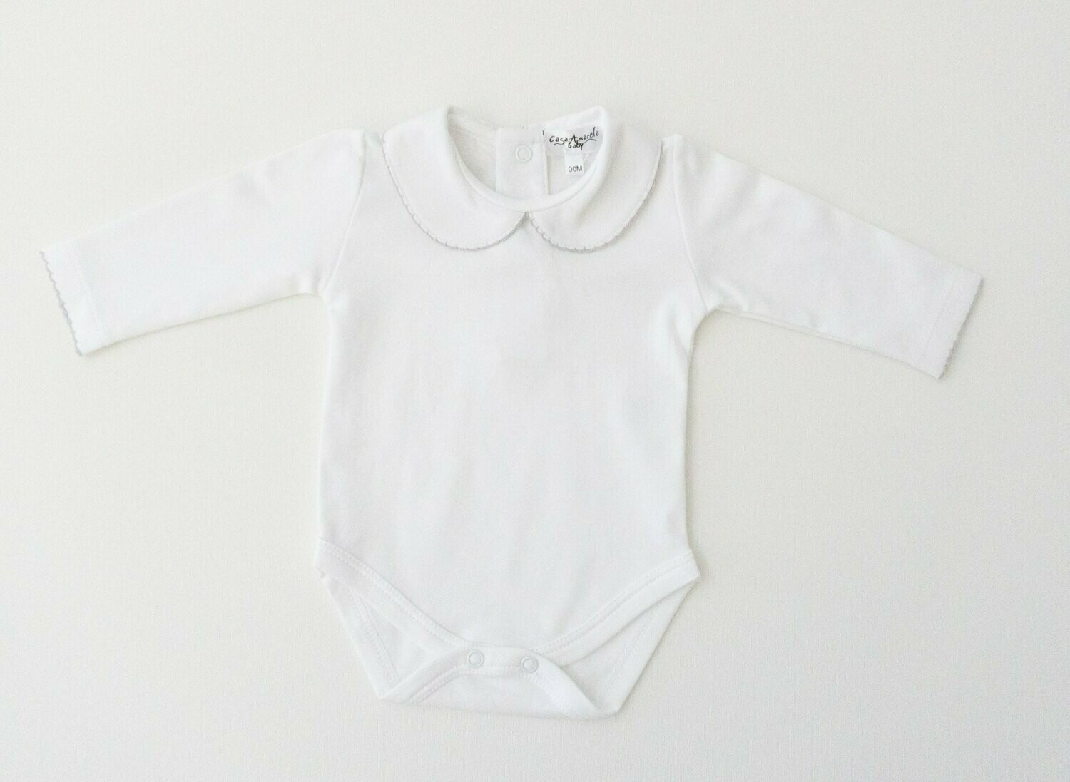 BODY 100% ALGODÓN PIMA CUELLO BEBE
