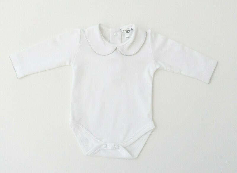 BODY 100% ALGODÓN PIMA CUELLO BEBE