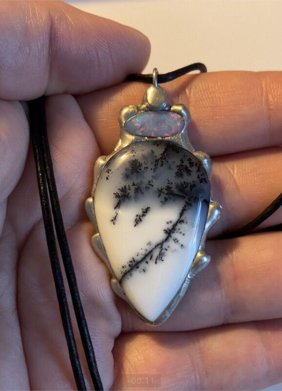 Australian and Dendrite Opal Pendant