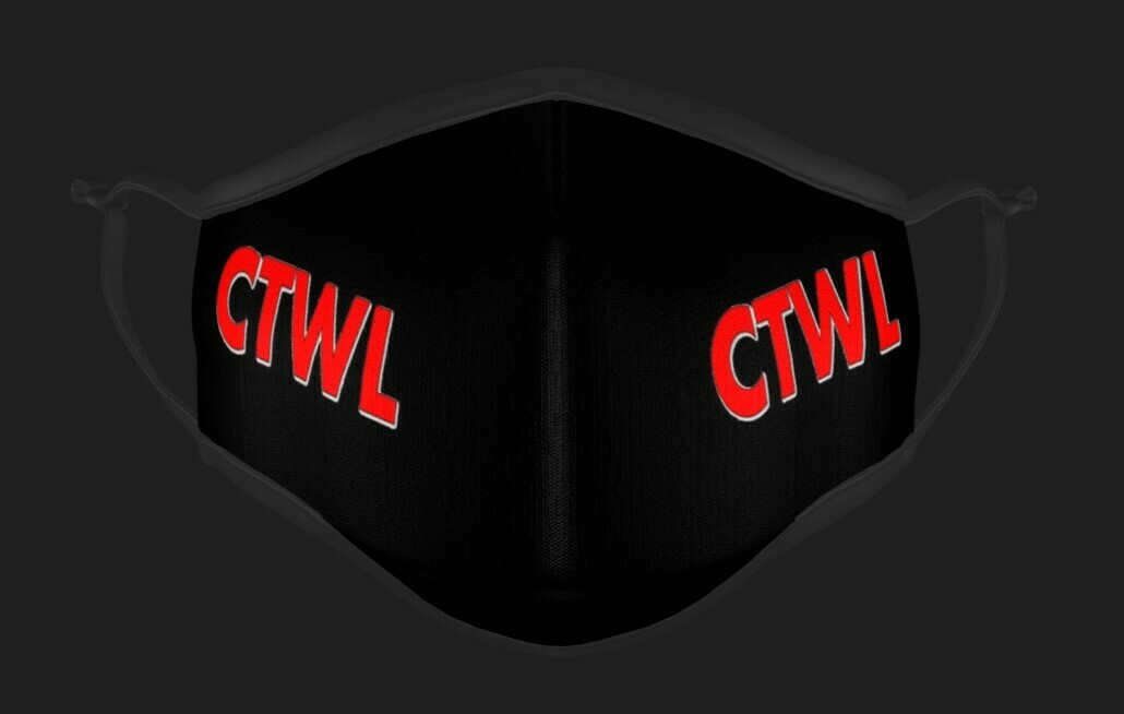 CTWL "Brand" Mask - Black/Red