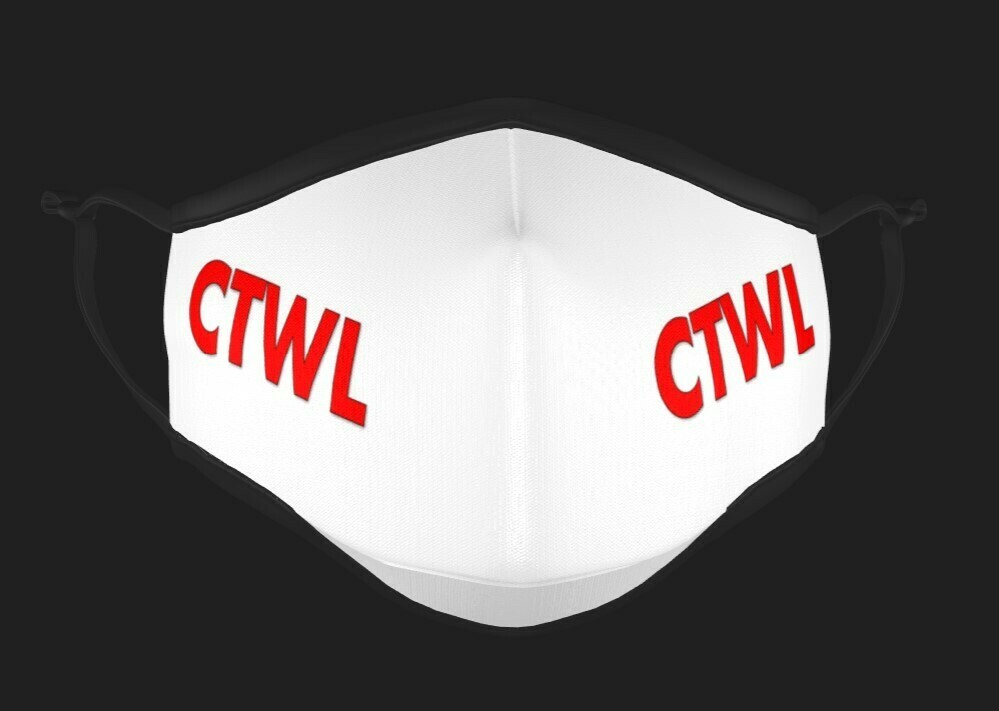 CTWL "Brand" Mask - White/Red