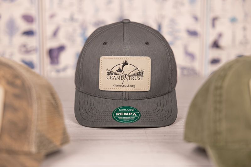 Gray Leather Cap