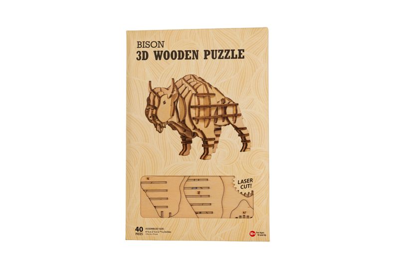 Bison 3-D Wood Puzzle