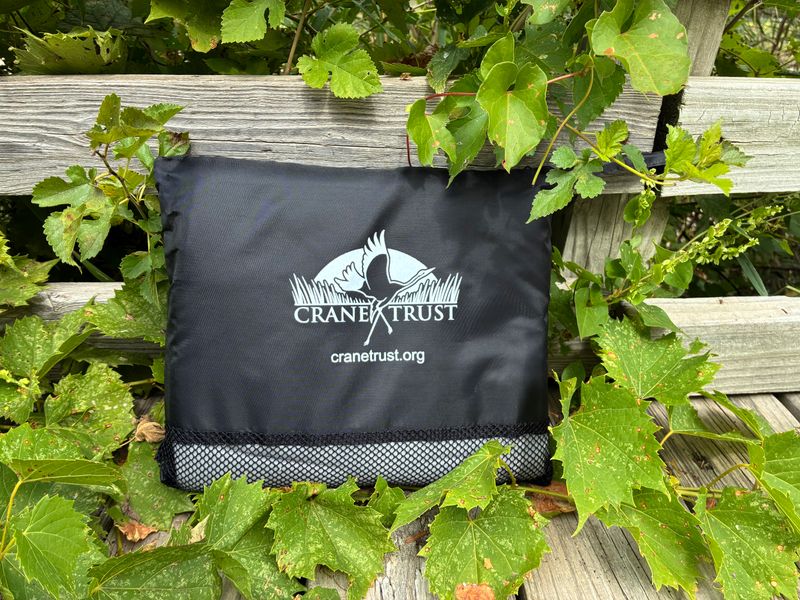 Gray Fleece Picnic Blanket in Black Logo Pouch (60"x43")