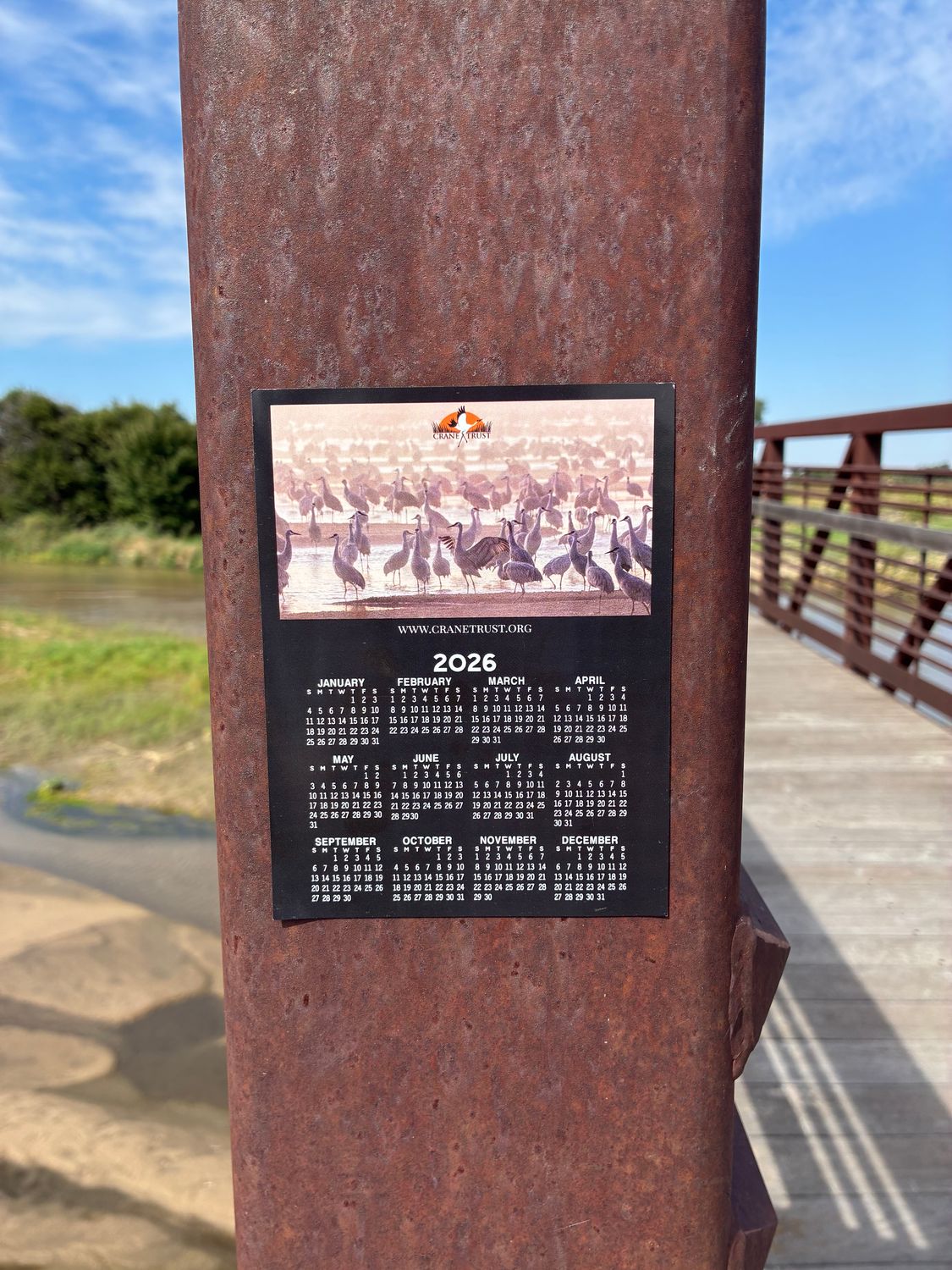 Crane Trust Calendar Magnet