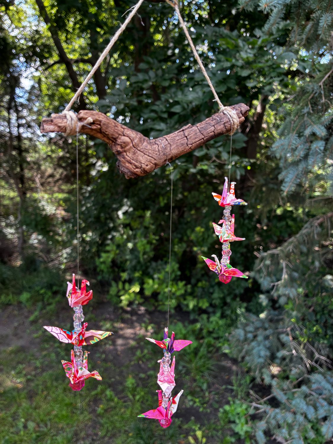 Small Hanging Origami on a Branch #2