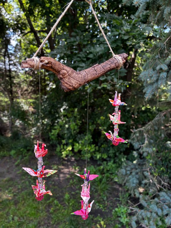 Small Hanging Origami on a Branch #2