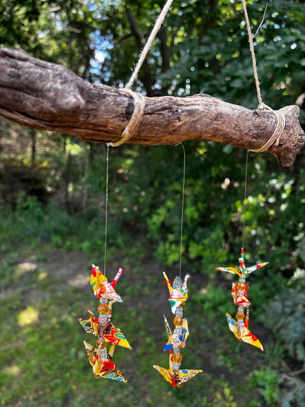  Small Hanging Origami on a Branch #3