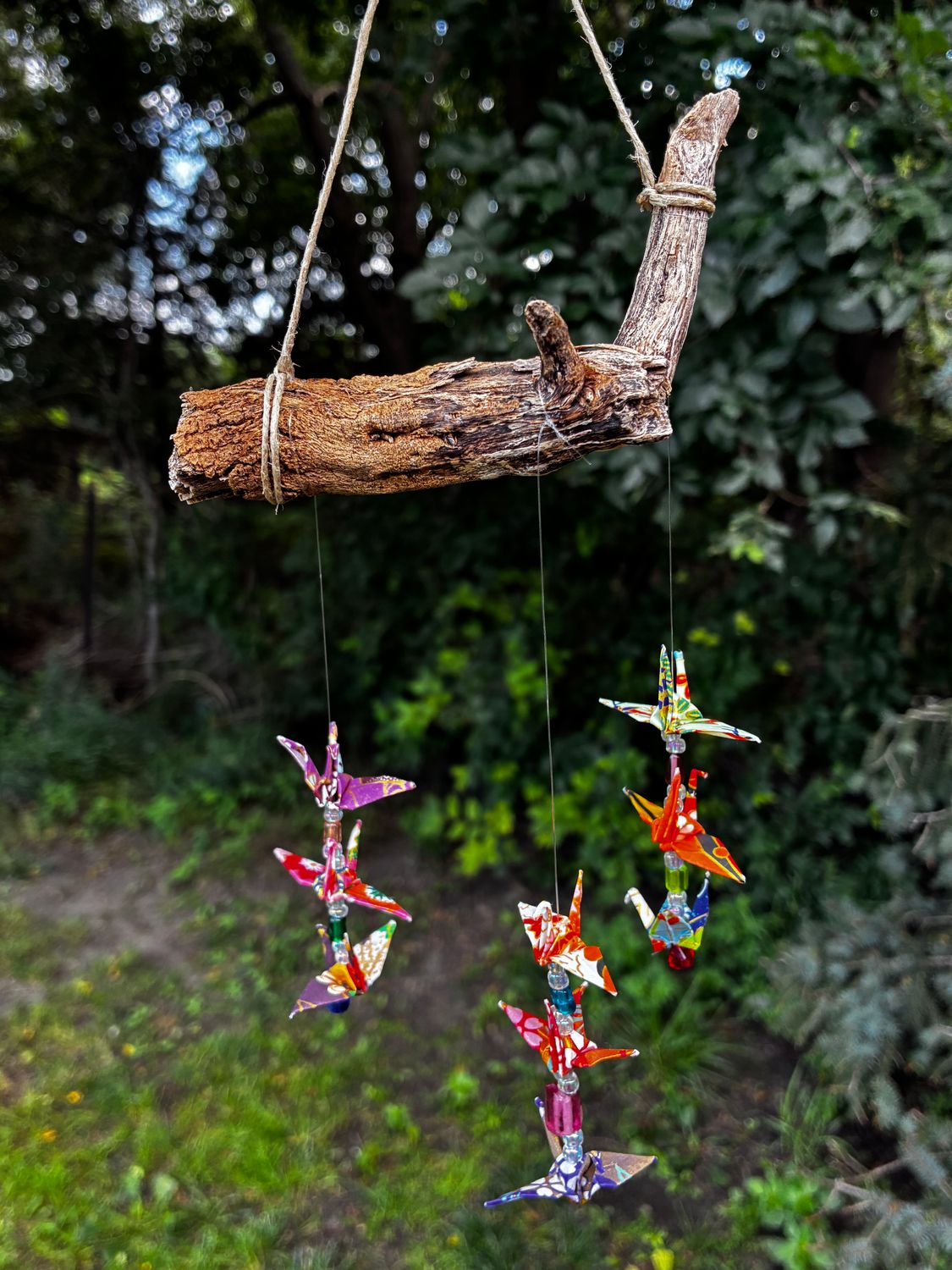 Small Hanging Origami on a Branch #4