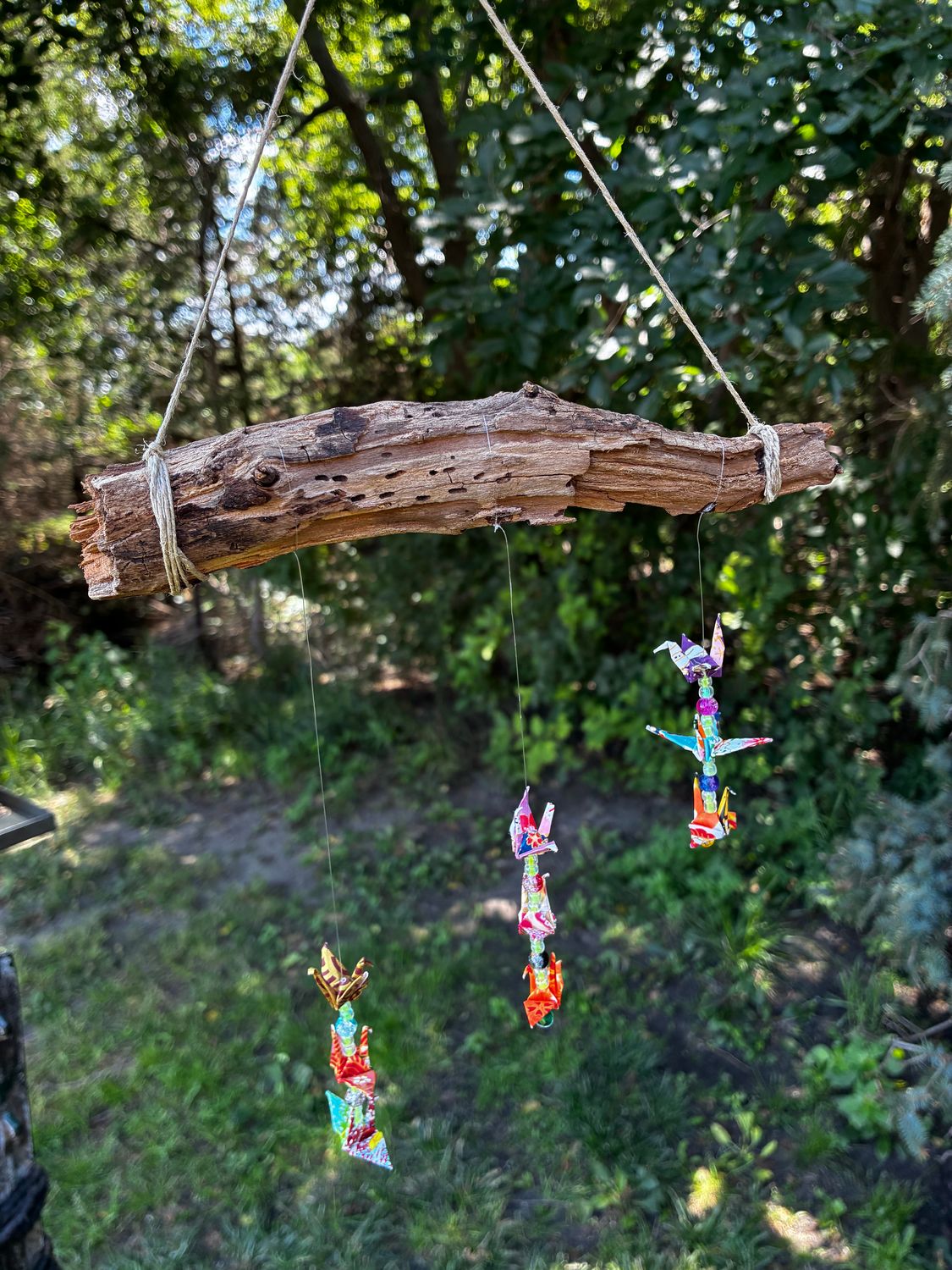 Small Hanging Origami  on a Branch #5