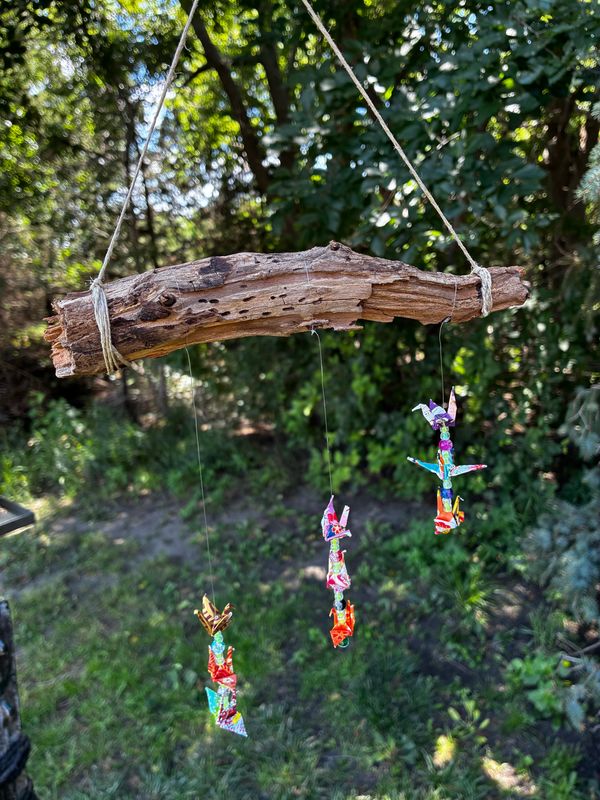 Small Hanging Origami  on a Branch #5