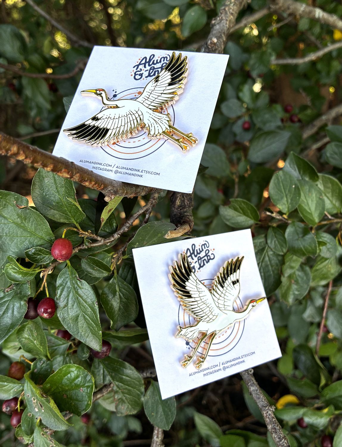 Whooping Crane Enamel Pin