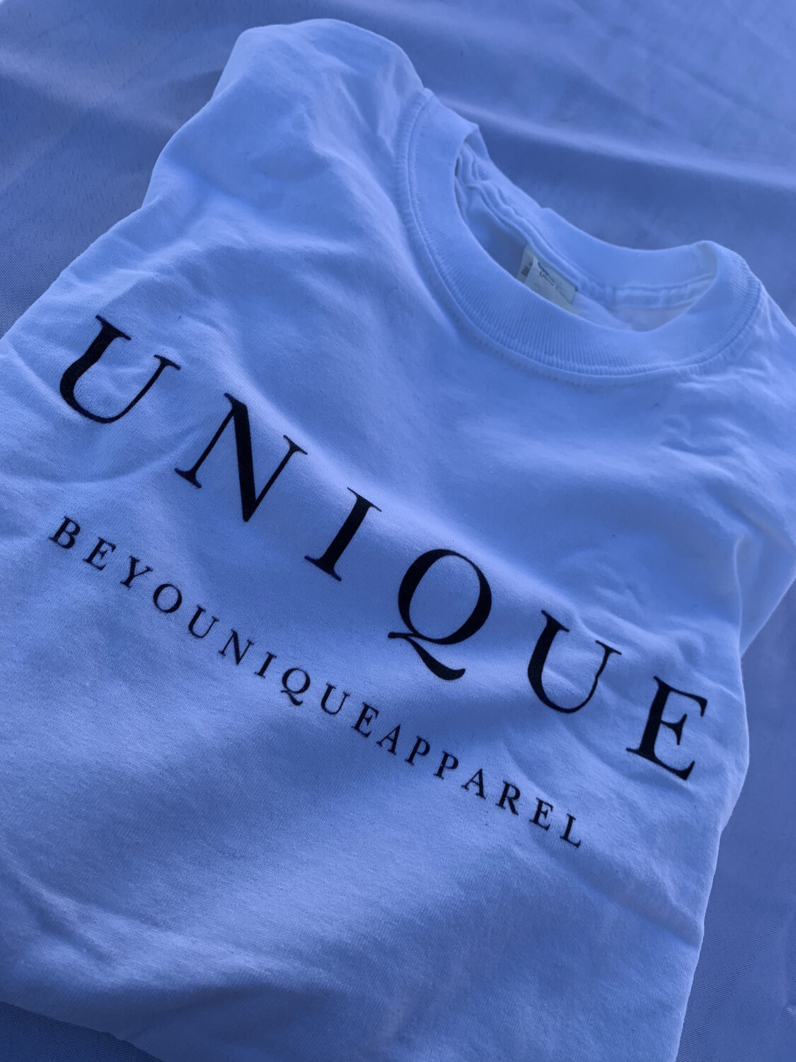White  “UNIQUE” Logo Tee