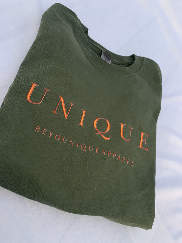 Military Green UNIQUE Logo Tee