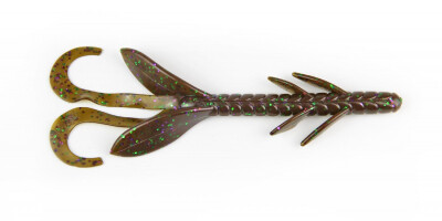 Muscle Back Hawg Hunter - 6&quot; Green Pumpkin Purple Green