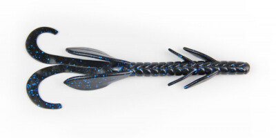 Muscle Back Hawg Hunter - 6&quot; Black Blue Flakes