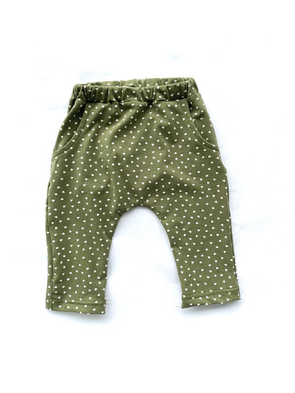 Sarouel petits cœurs verts
