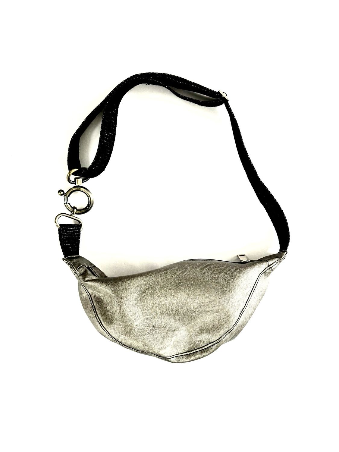 Sac banane argenté