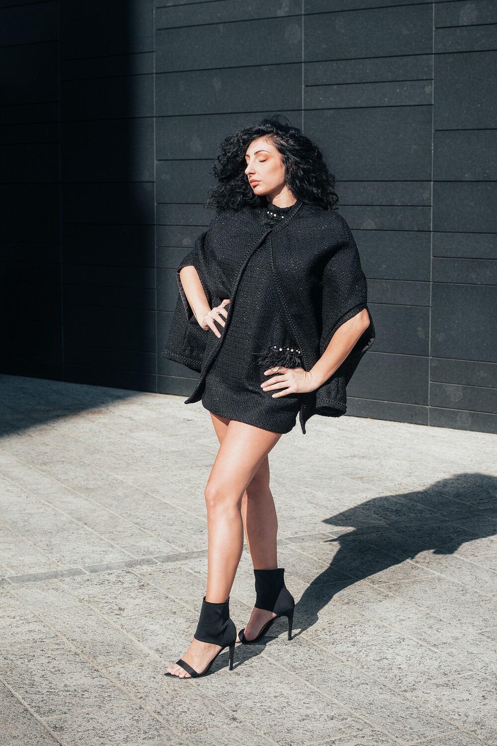 Vestito Tubino in Blouclet Nero
