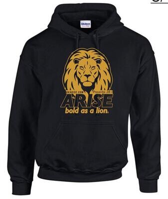 'Bold As A Lion' Gold Emblem Hoodie