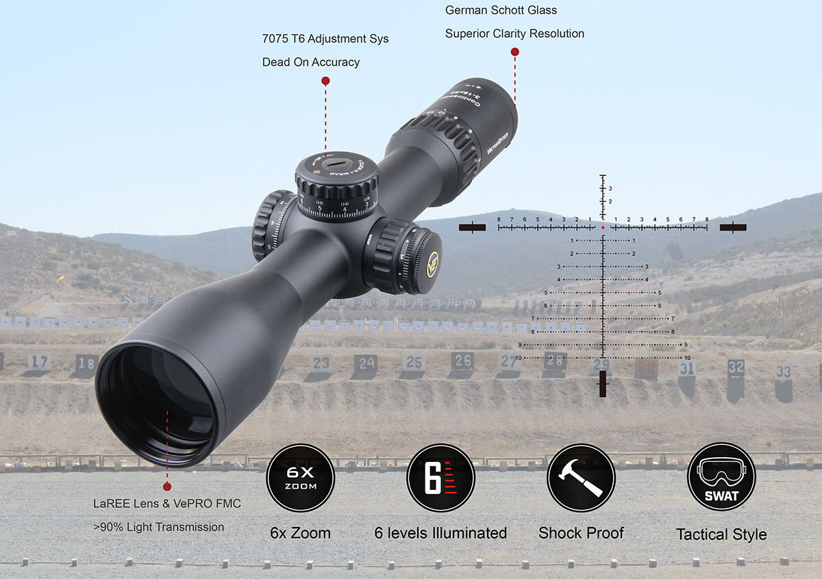 Vector Optics SCFF-28 Continental 3-18x50FFP Scope - 34mm Tube