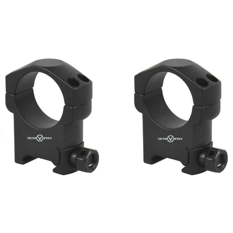 Vector Optics 30mm SCTM-08 Two Piece - 21mm Weaver Picatinny Mounts - High