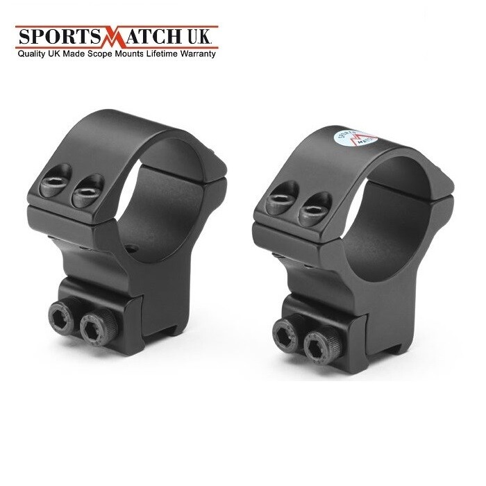 Sportsmatch WULF HTO36C 30mm 2 Piece (High) Scope Mounts -13mm - BSA / HW35