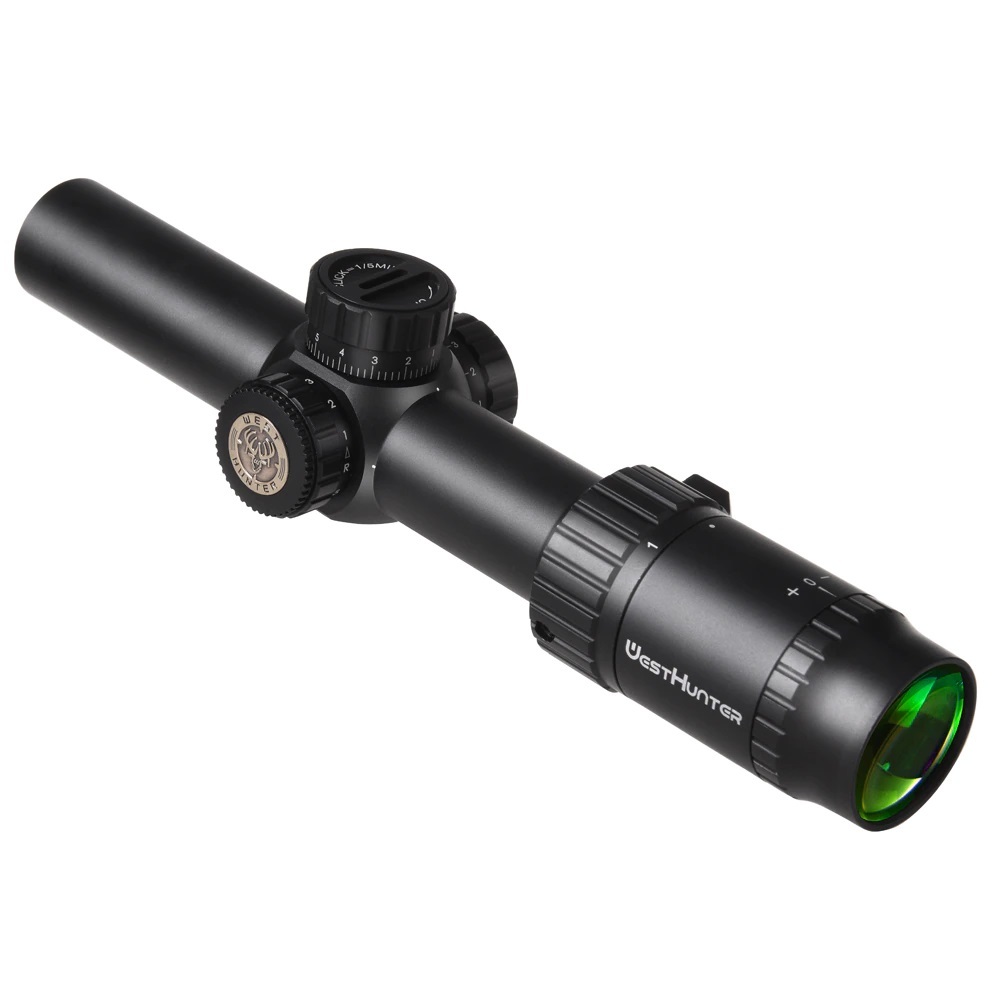 2 Kinds of Reticles 30mm Red Green Illuminated Reticle Tactical Precision 1/5 MIL Shooting Scope WestHunter Optics HD 1-6x24 IR SFP Riflescope 