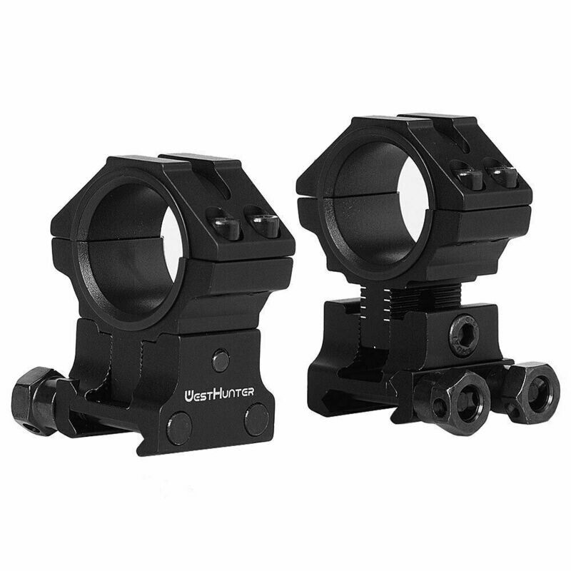 WestHunter Infinity Adjustable Profile Weaver Mounts (Black) 30mm &amp; 1&quot; Tube