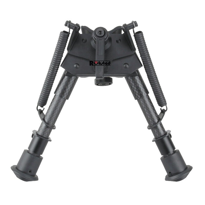 Rokstad RSCFS-06 Carbon Fibre Swivel Bipod 6&quot;-9&quot; &amp; Weaver Adaptor
